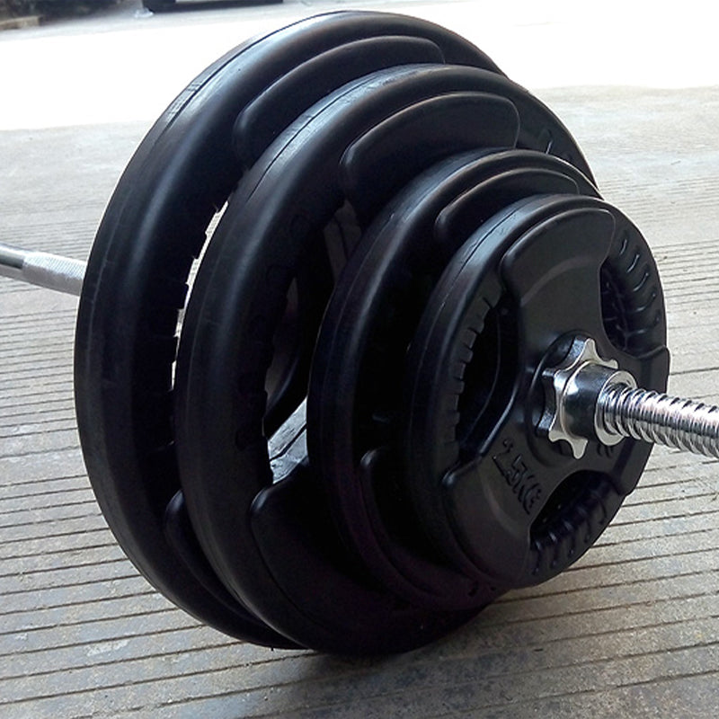 Free Weight Rubber Coated Tri-Grip Weight Plate