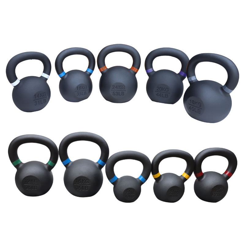 24kg Powder Coated Cast Iron Kettlebell