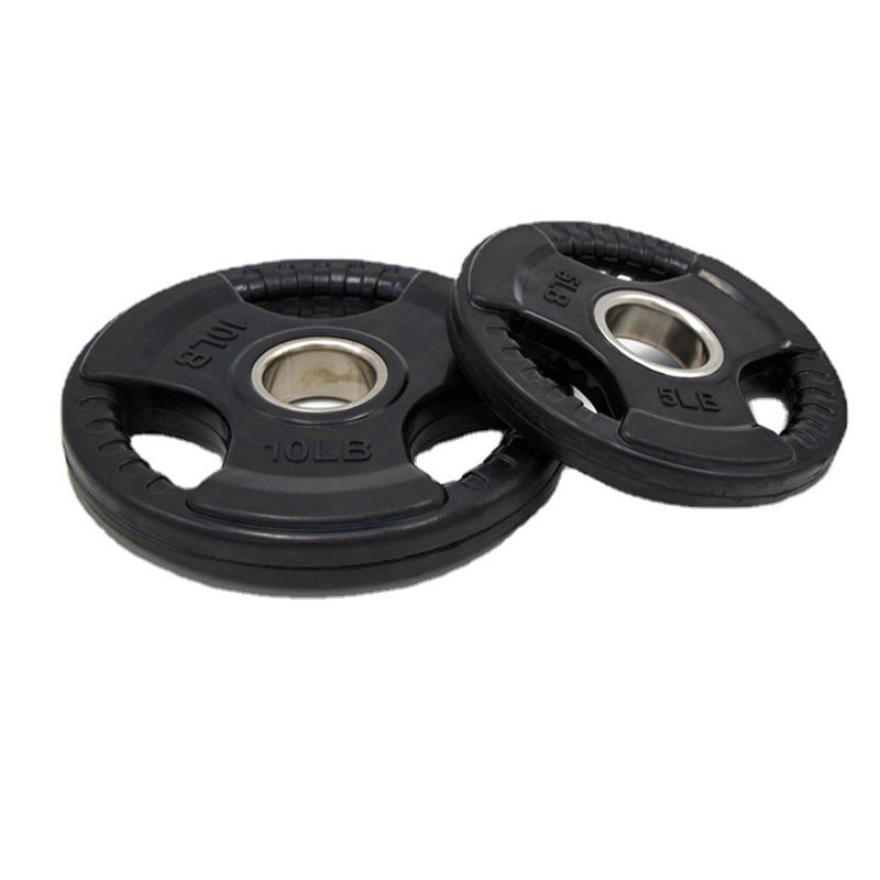 Free Weight Rubber Coated Tri-Grip Weight Plate