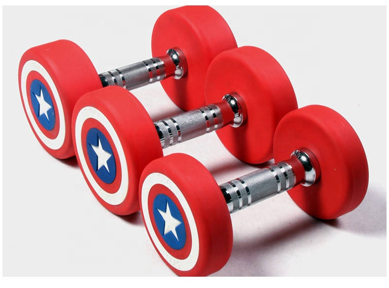 captain america dumbbell