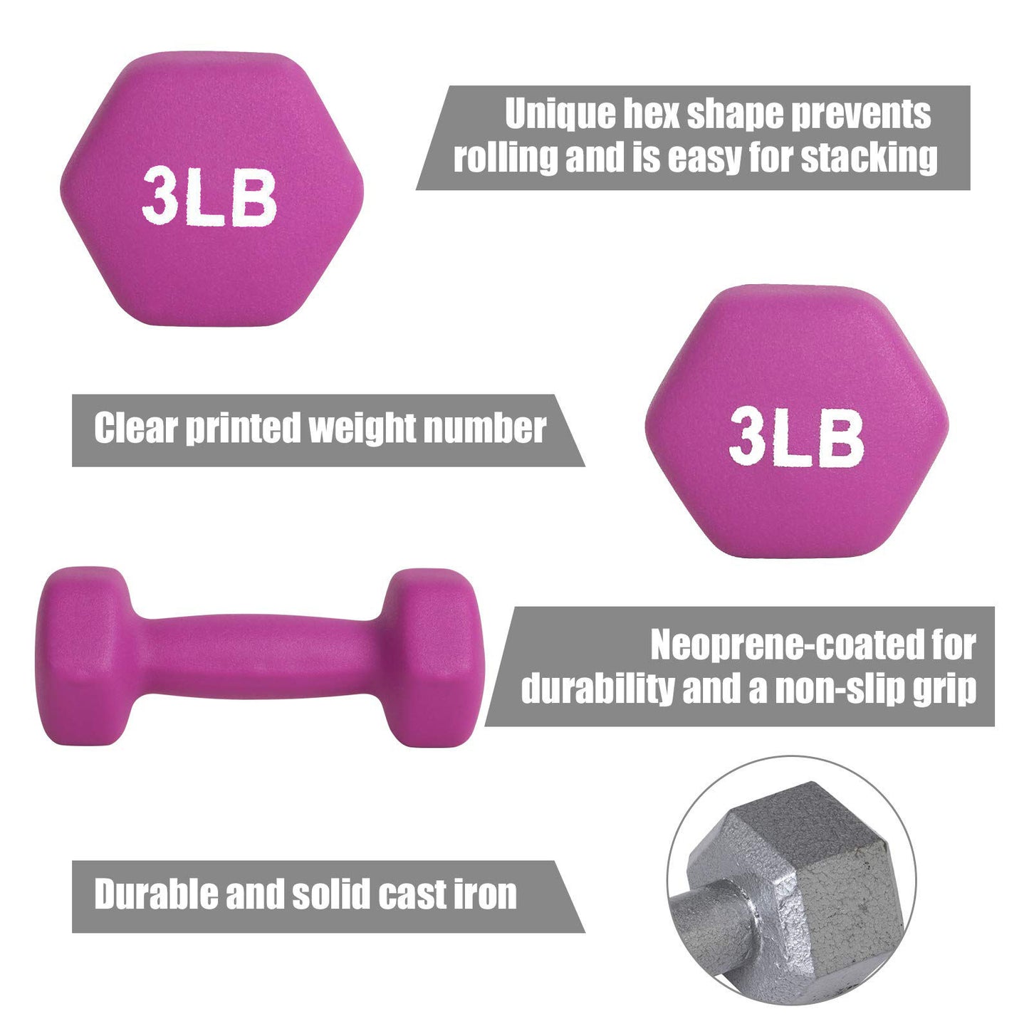Neoprene Coated Dumbbell Hand Weights