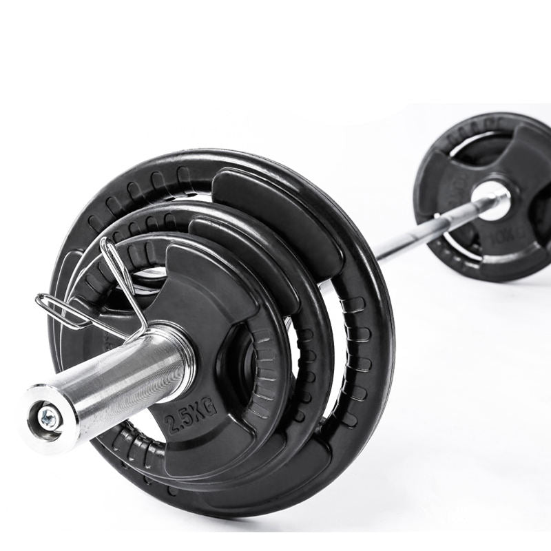 Free Weight Rubber Coated Tri-Grip Weight Plate
