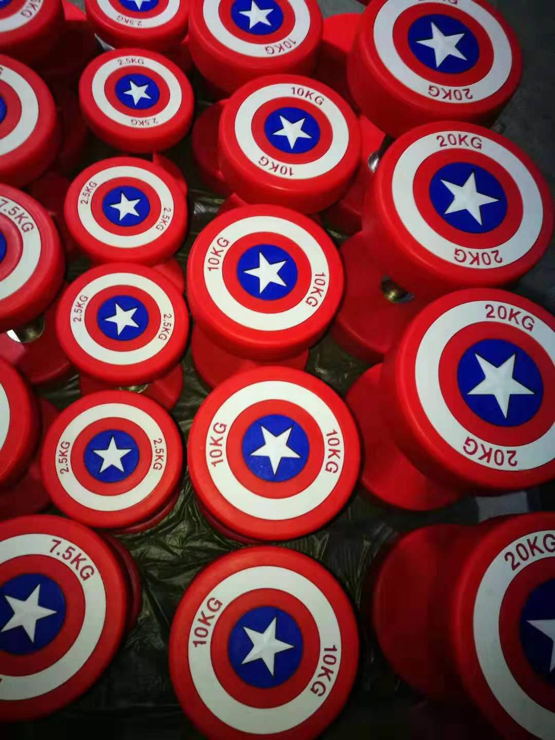 captain america dumbbell